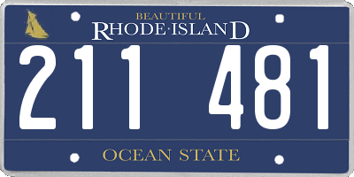 RI license plate 211481