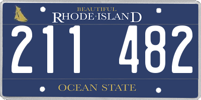 RI license plate 211482