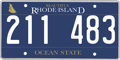 RI license plate 211483