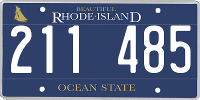 RI license plate 211485