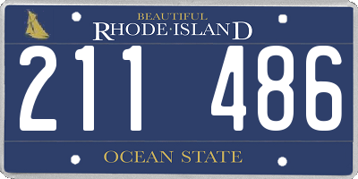 RI license plate 211486