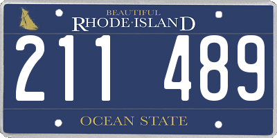 RI license plate 211489