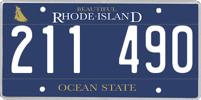 RI license plate 211490
