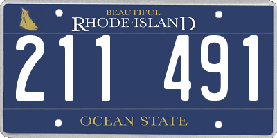RI license plate 211491