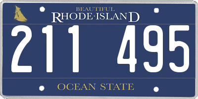 RI license plate 211495