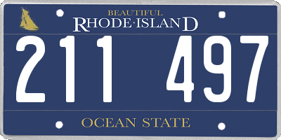 RI license plate 211497