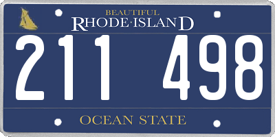 RI license plate 211498