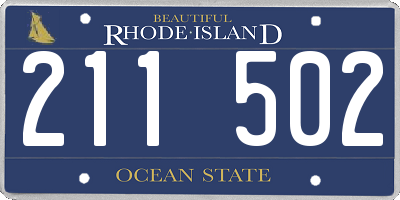 RI license plate 211502