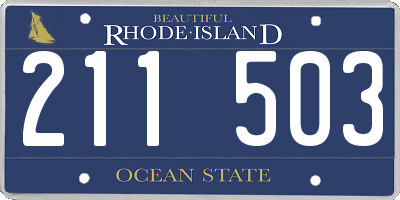 RI license plate 211503