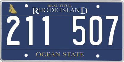 RI license plate 211507