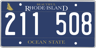 RI license plate 211508