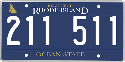 RI license plate 211511