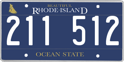 RI license plate 211512