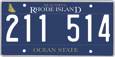 RI license plate 211514