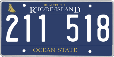 RI license plate 211518