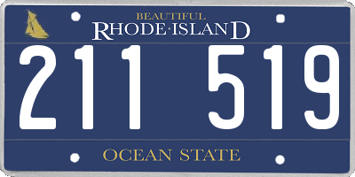RI license plate 211519