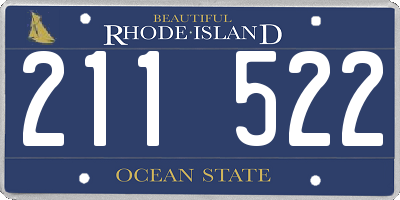 RI license plate 211522