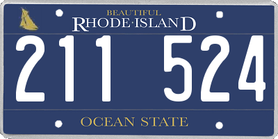 RI license plate 211524