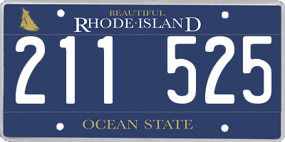 RI license plate 211525