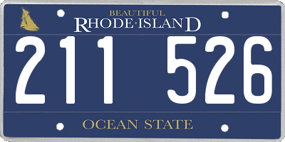 RI license plate 211526