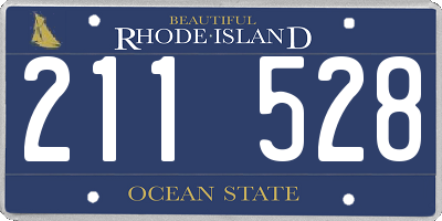 RI license plate 211528