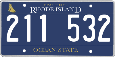 RI license plate 211532