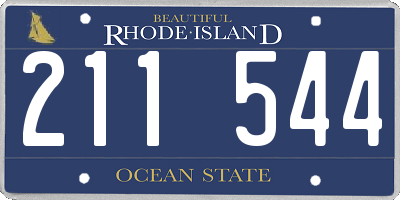 RI license plate 211544