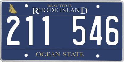 RI license plate 211546