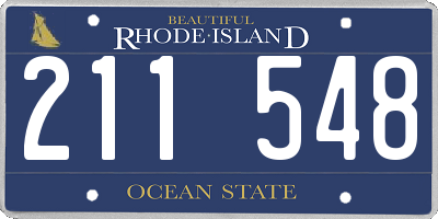 RI license plate 211548
