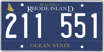 RI license plate 211551