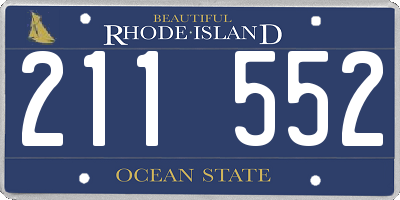 RI license plate 211552