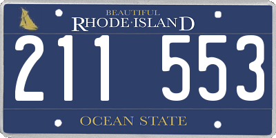 RI license plate 211553