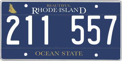 RI license plate 211557