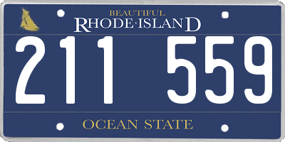 RI license plate 211559