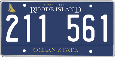 RI license plate 211561