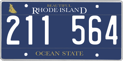 RI license plate 211564