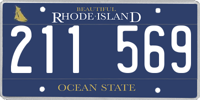 RI license plate 211569