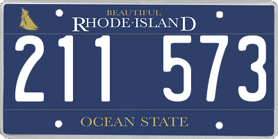 RI license plate 211573