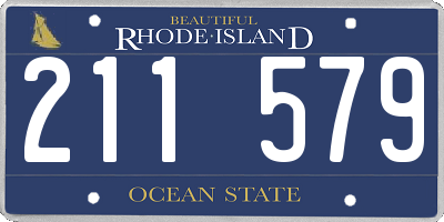 RI license plate 211579