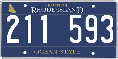 RI license plate 211593