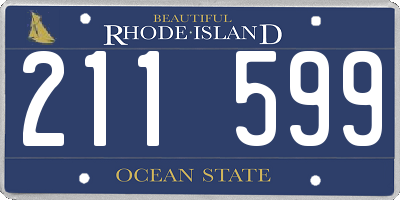 RI license plate 211599