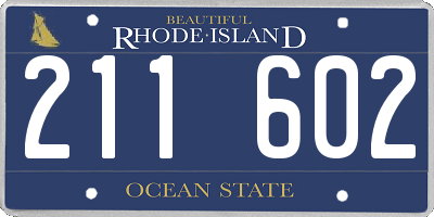 RI license plate 211602