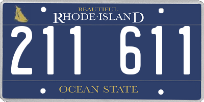 RI license plate 211611
