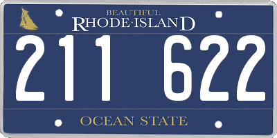 RI license plate 211622