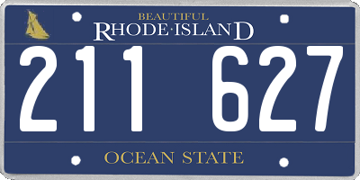 RI license plate 211627