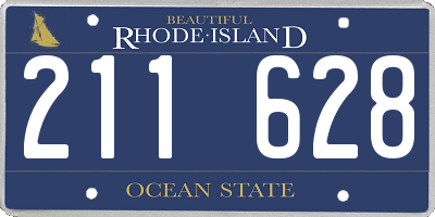 RI license plate 211628
