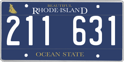 RI license plate 211631