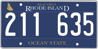 RI license plate 211635