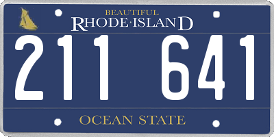 RI license plate 211641
