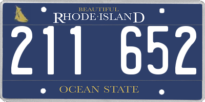 RI license plate 211652
